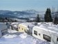 Ausblick vom Campingplatz in die Schweizer Berge