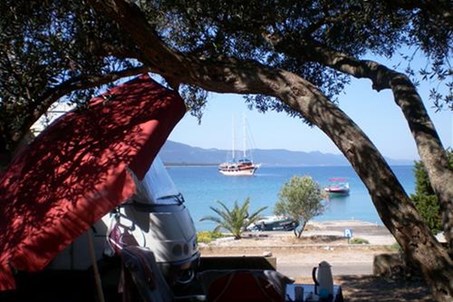 Camp Lupis - view from first terrace number 2 - SPECIAL PRICE FOR ALL PITCHES: 16 € for 2 people till 30.06. and from 01.09.