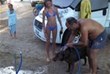 Italian campers and dog