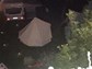unser Zelt am Abend mit Solarlampen