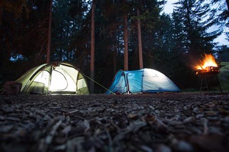 Zelten auf dem Camping Gravas Lenzerheide