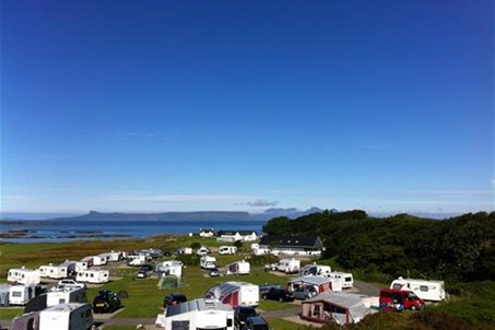 Sunnyside touring site on the West Coast of the Scottish Highlands