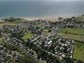 vue aérienne du camping à 200 m des plages