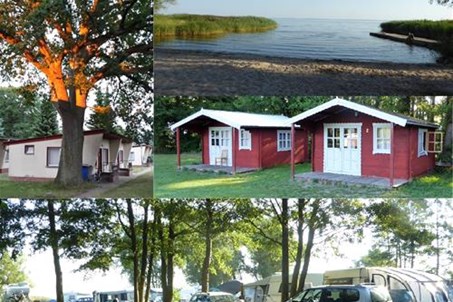 Kleine familienfreundliche Ferienanlage mit Brötchenservice und eigenem Strand direkt am Stettiner Haff. 