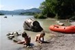 Badestrand für Kinder am Insel - Camping