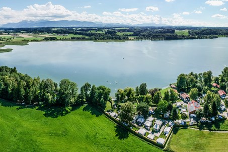 Campingplatz Stadler Luftbild. Herrliche Lage am Waginger See