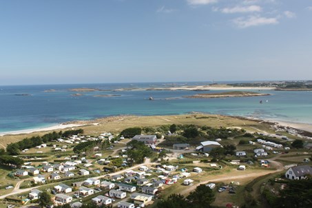 vue aérienne du camping